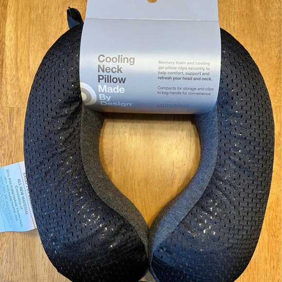 NEW Gel Memory Foam Travel Neck Pillow Gray - Made By Design™ - Picture 2 of 5